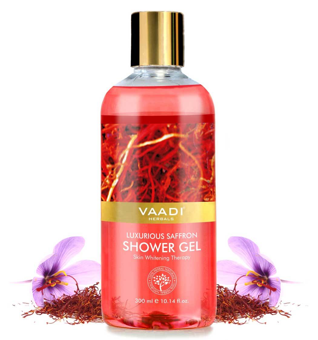 Luxurious Organic Saffron Shower Gel Skin Brightening Therapy