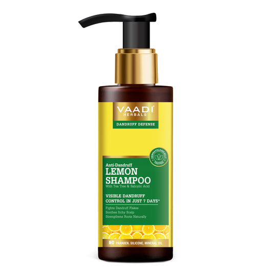Dandruff Defense Organic Lemon Shampoo with Tea Tree Extract (110 m/ 4 fl oz)