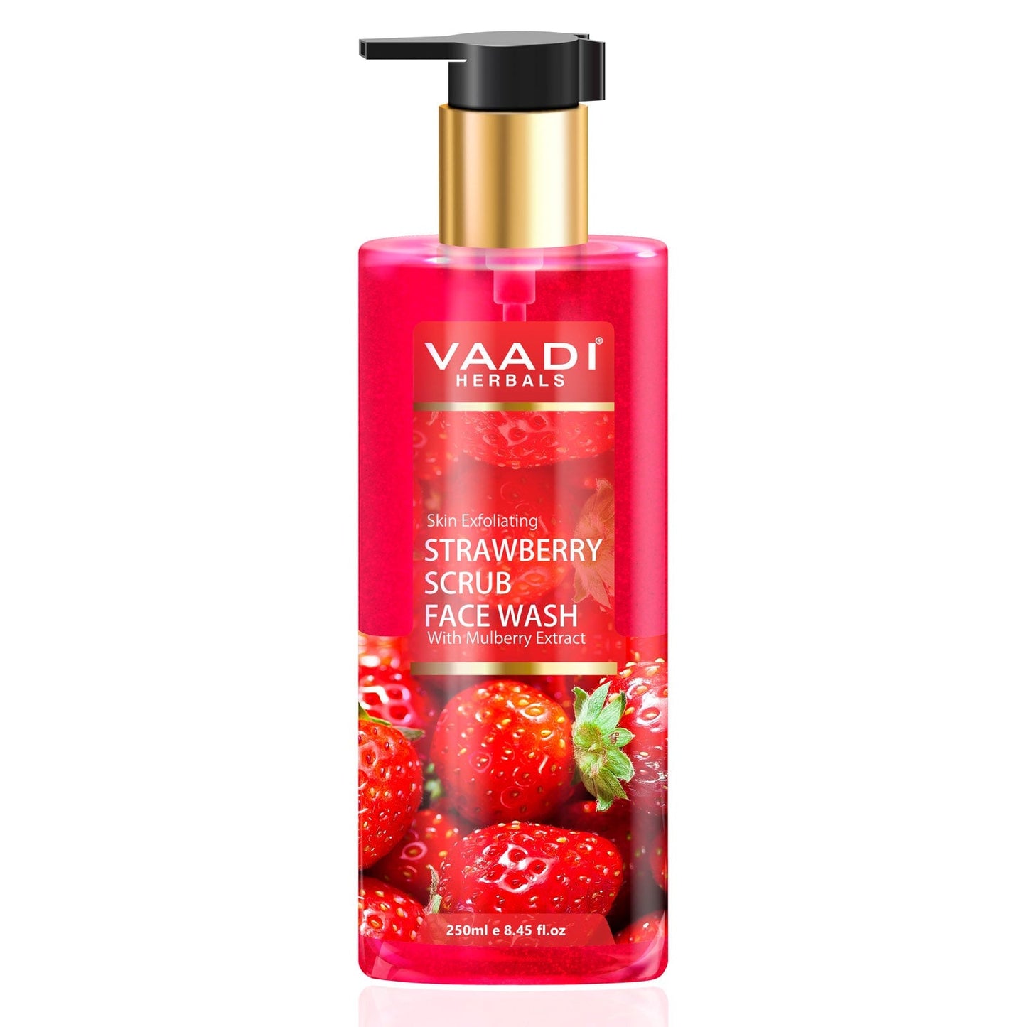 Skin Exfoliating Organic Strawberry Scrub Face Wash with Mulberry Extract (250ml/ 8.45 fl oz)