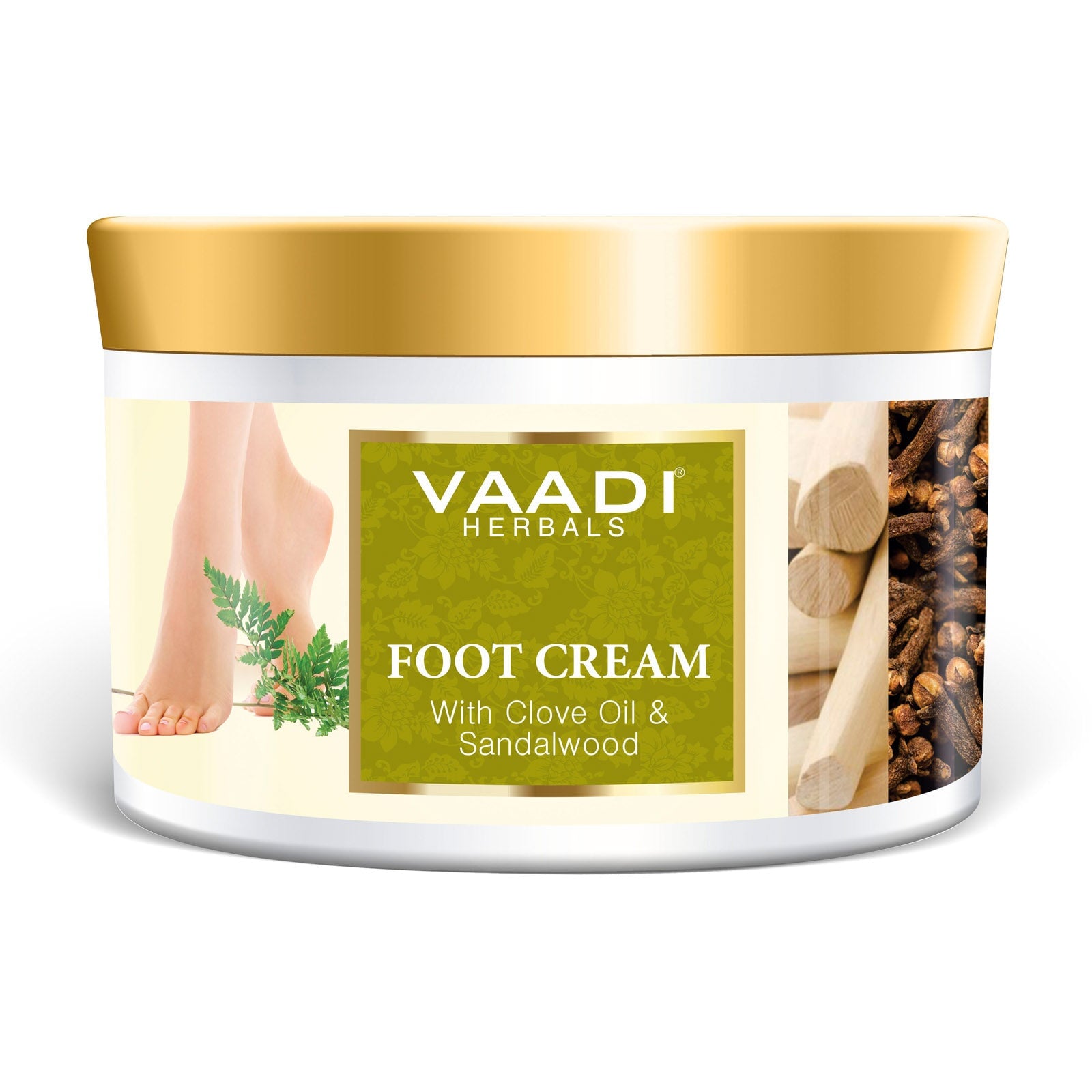Foot Cream with Clove & Sandalwood Oil - Softens Dry & Cracked Feet (500 gms / 17.63 oz)