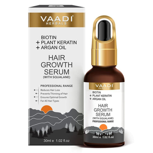 BIOTIN + Plant Keratin HAIR GROWTH SERUM (With Argan Oil & Squalane) (30 ml) - Clearance