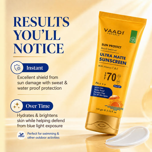 Ultra Matte Sunscreen SPF 70 With Vitamin C & E (110 ml/ 4 fl oz)