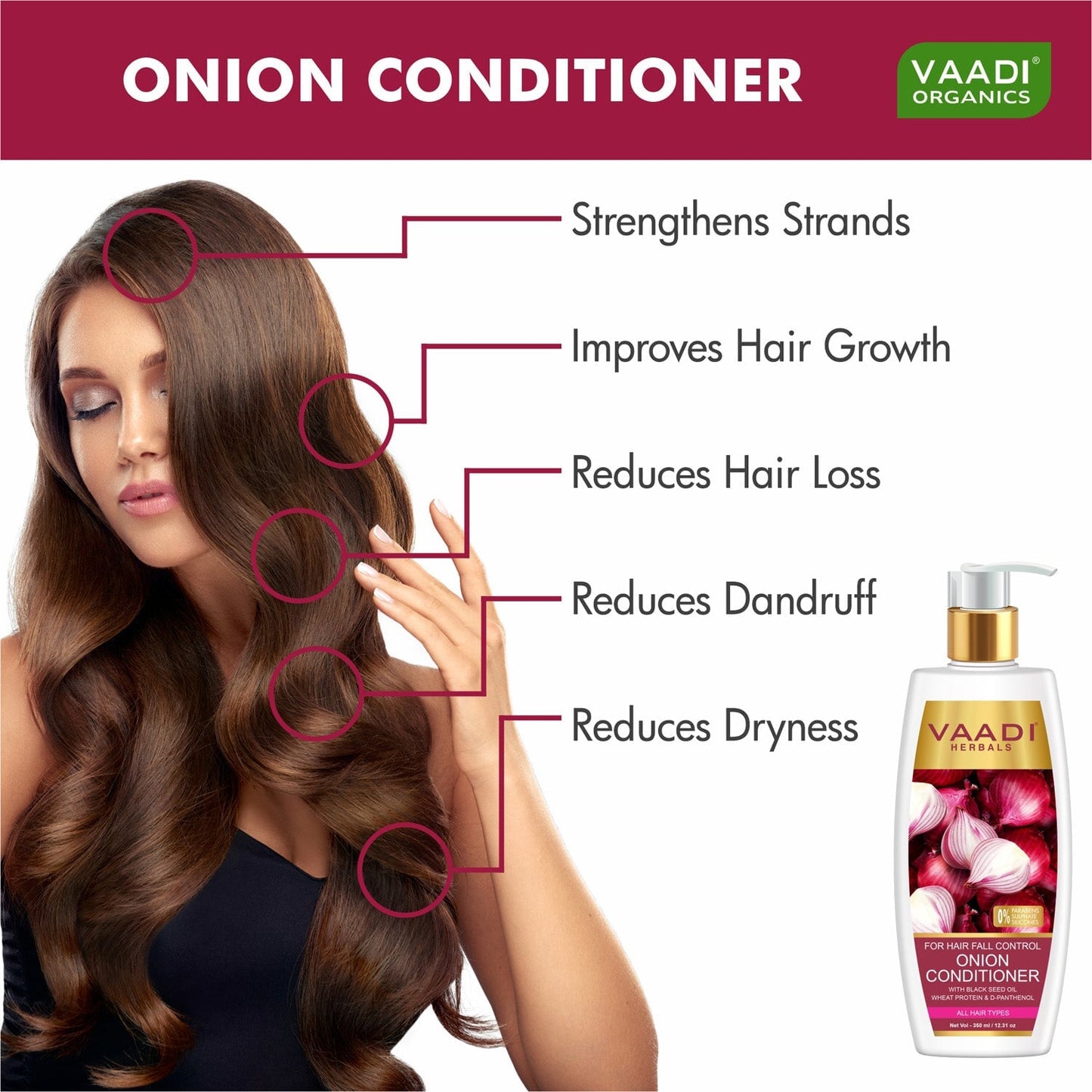 Onion Conditioner with Black Seed Oil Wheat Protein & Coconut (350 ml/ 12 fl oz)