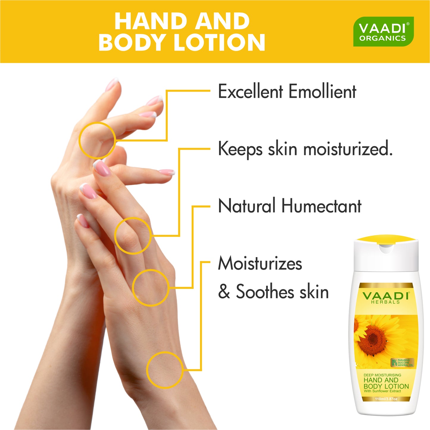 غسول اليد والجسم العضوي بخلاصة عباد الشمس (110 مل / 4 أونصة سائلة)