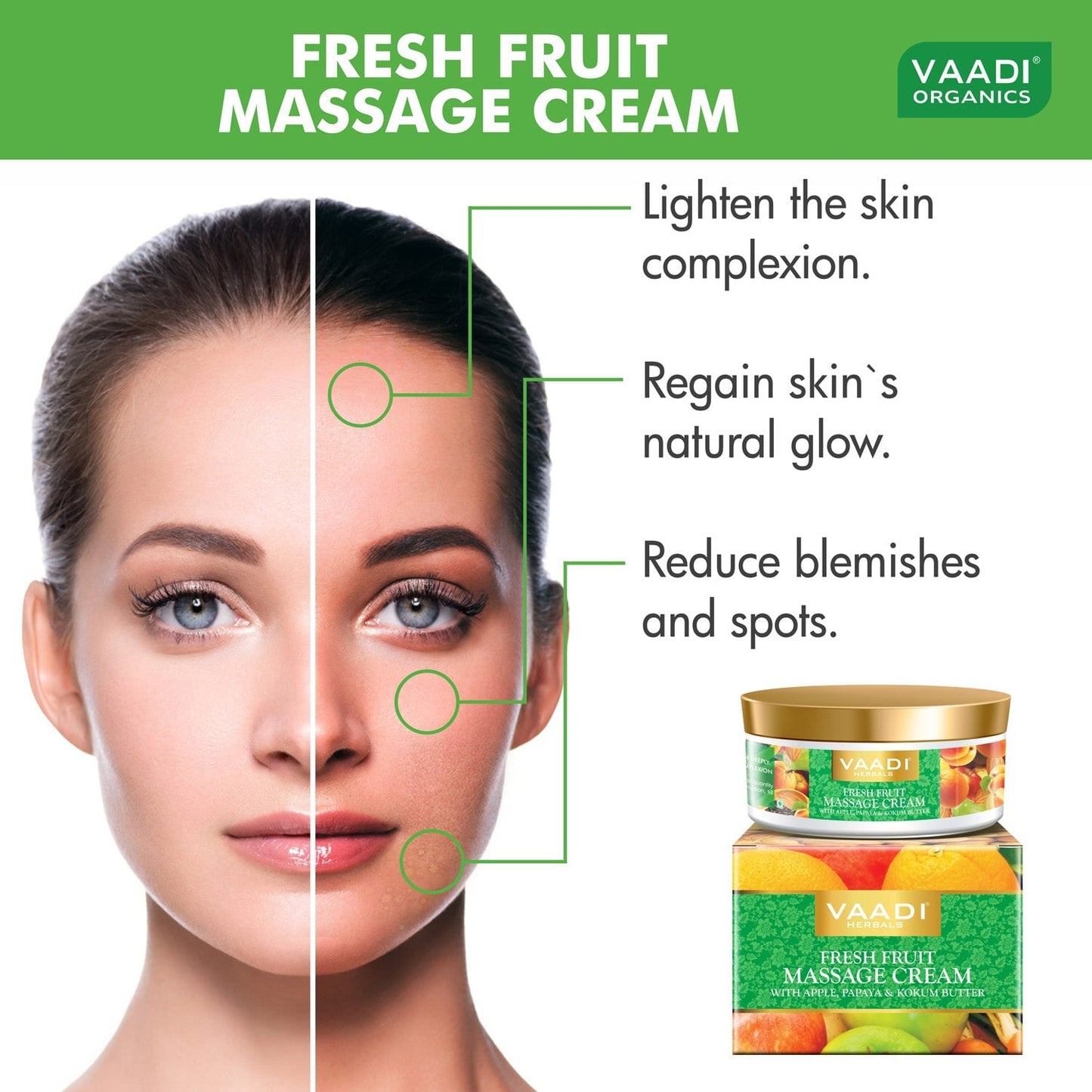 Fresh Fruit Massage Cream With Apple Papaya & Kukum Butter (150 gms / 5.29 oz)