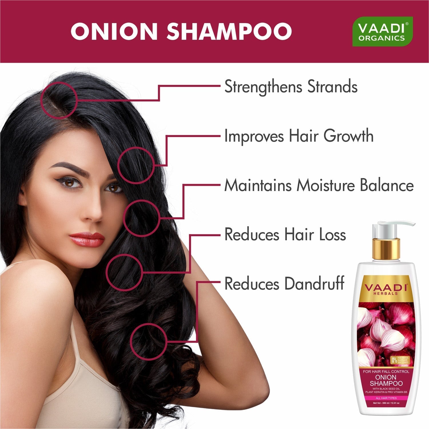 Onion Shampoo For Hairfall Control (2 x 350 ml/ 12 fl oz)