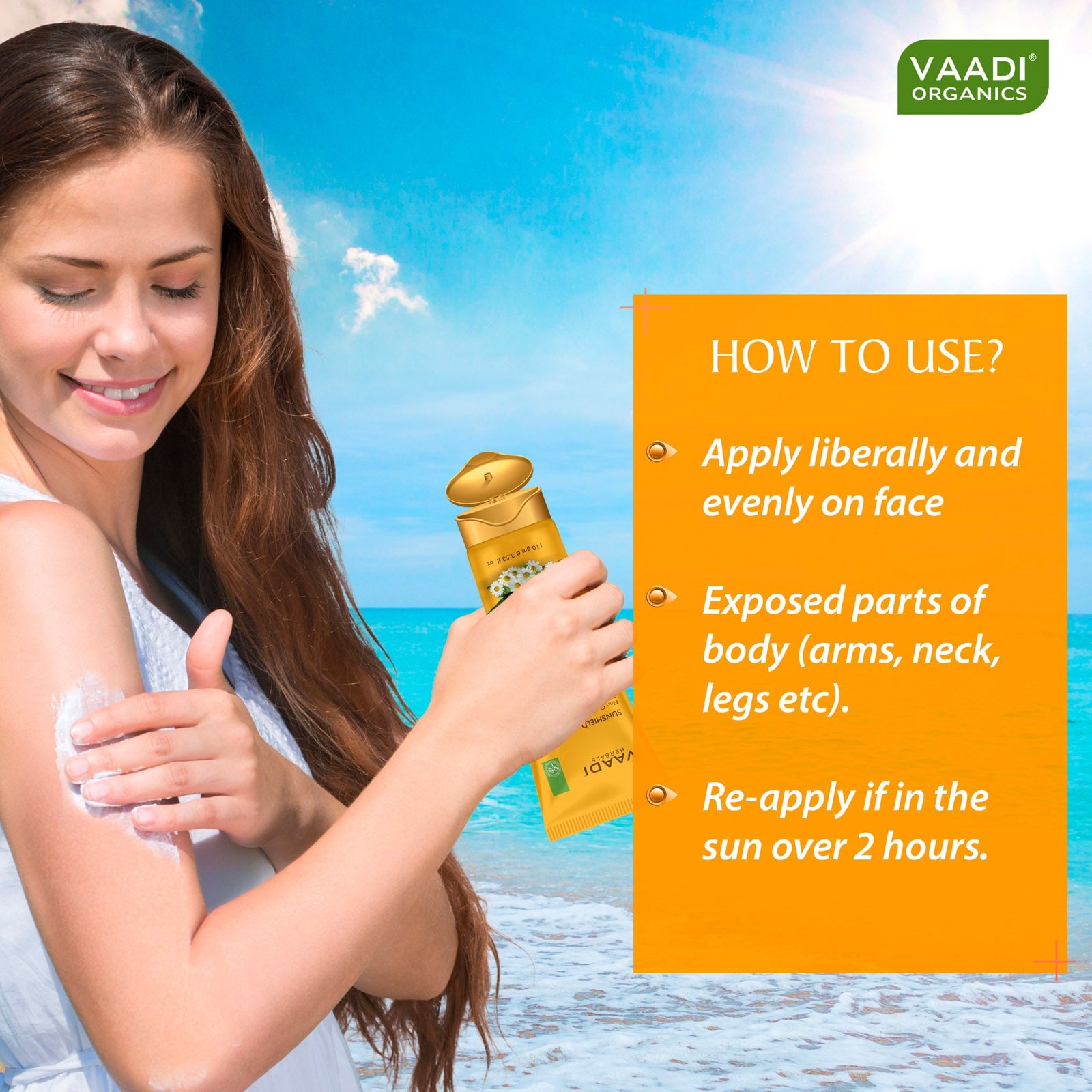 Sunscreen Lotion SPF 50 with Aloe Vera & Chamomile - Non Greasy - Long Lasting - Soothes Burnt Skin (3 x 110 ml/ 4 fl oz)
