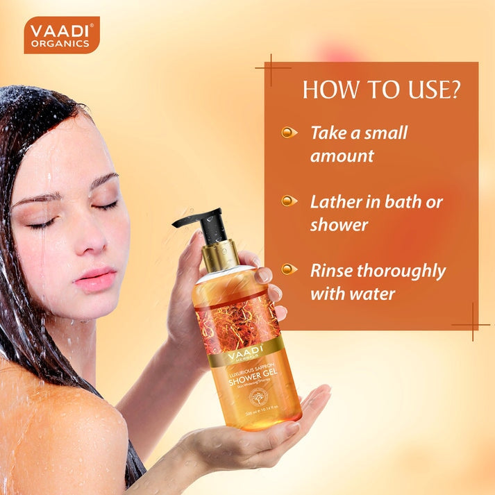 Luxurious Saffron Shower Gel - Skin Brightening Therapy (2 x 300 ml / 10.2 fl oz)