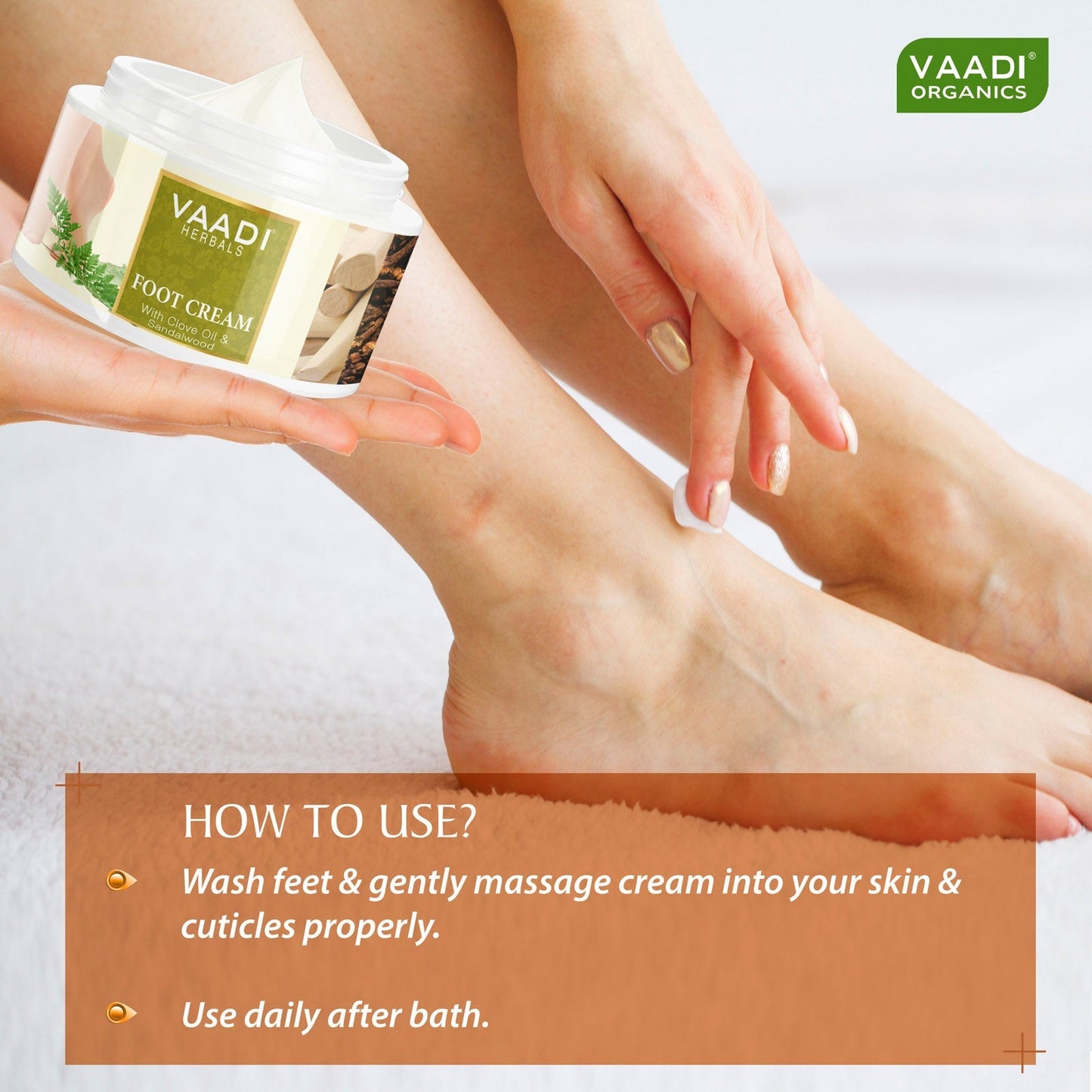 Foot Cream with Clove & Sandalwood Oil - Softens Dry & Cracked Feet (500 gms / 17.63 oz)