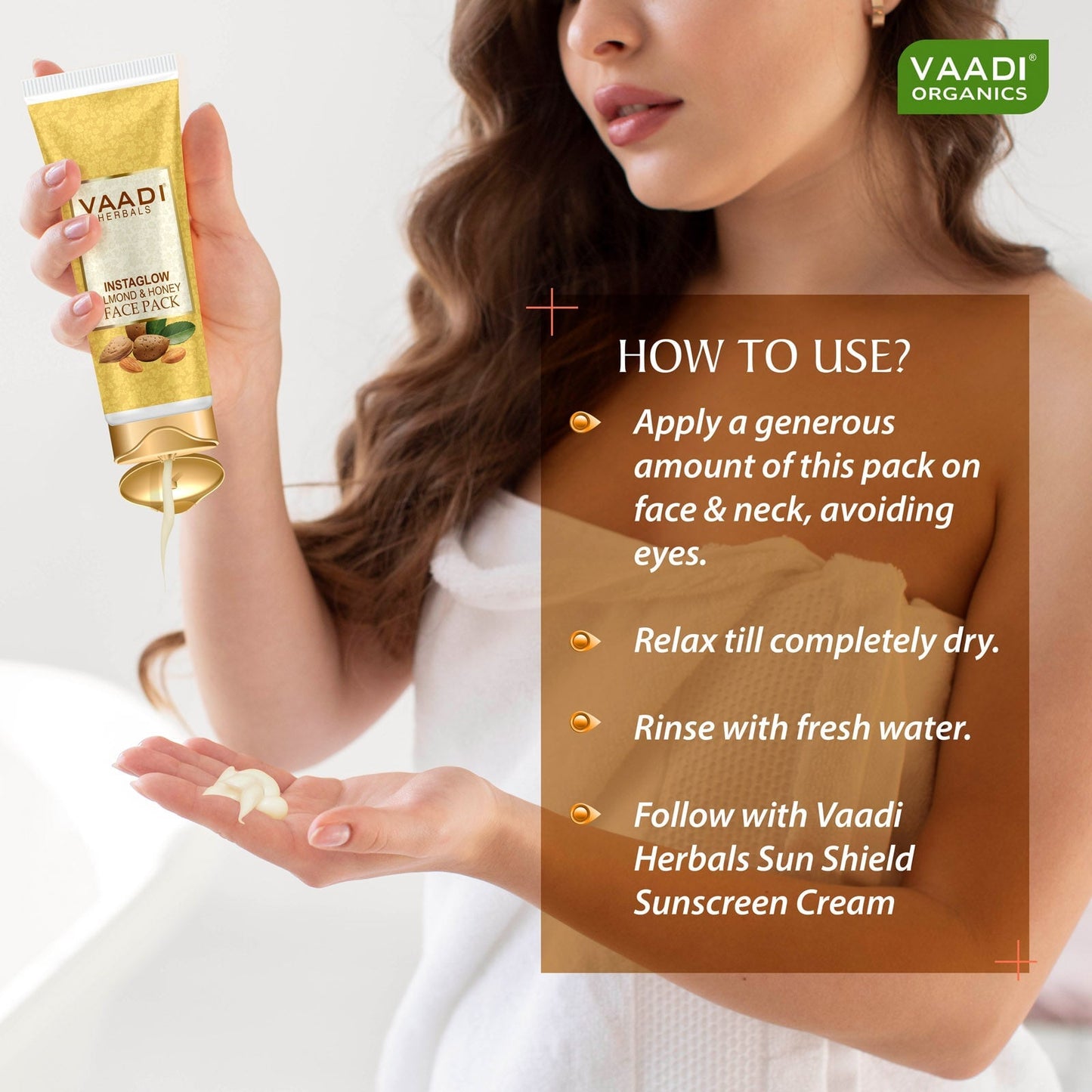 InstaGlow Face Pack with Almond & Honey - Reduces Pigmentation - Gives Instant Glow (2 x 120 gms/ 4.3 oz)