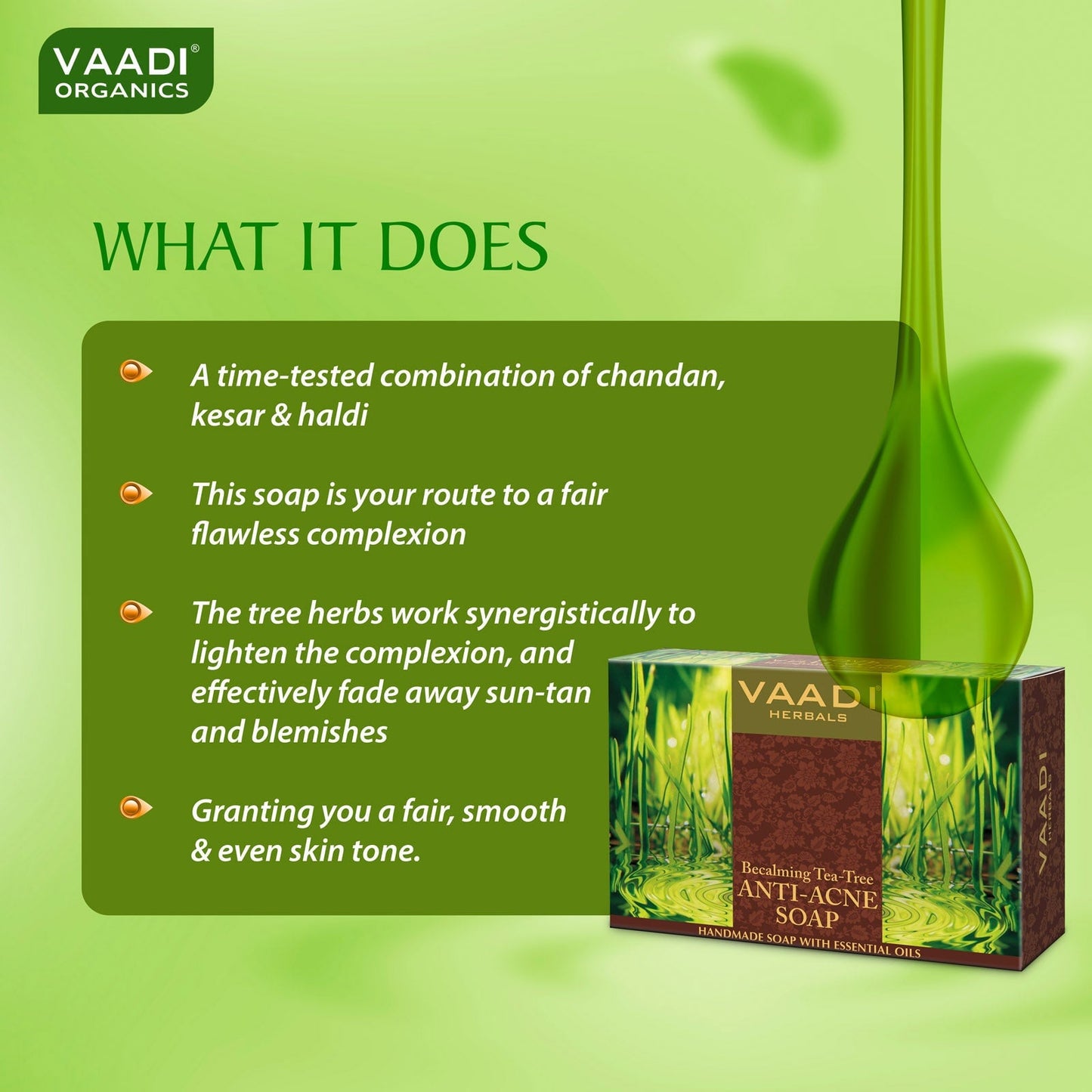 Organic Becalming Tea Tree Soap with Clove Oil - Anti Acne Therapy ( 6 x 75 gms/ 2.7 oz)