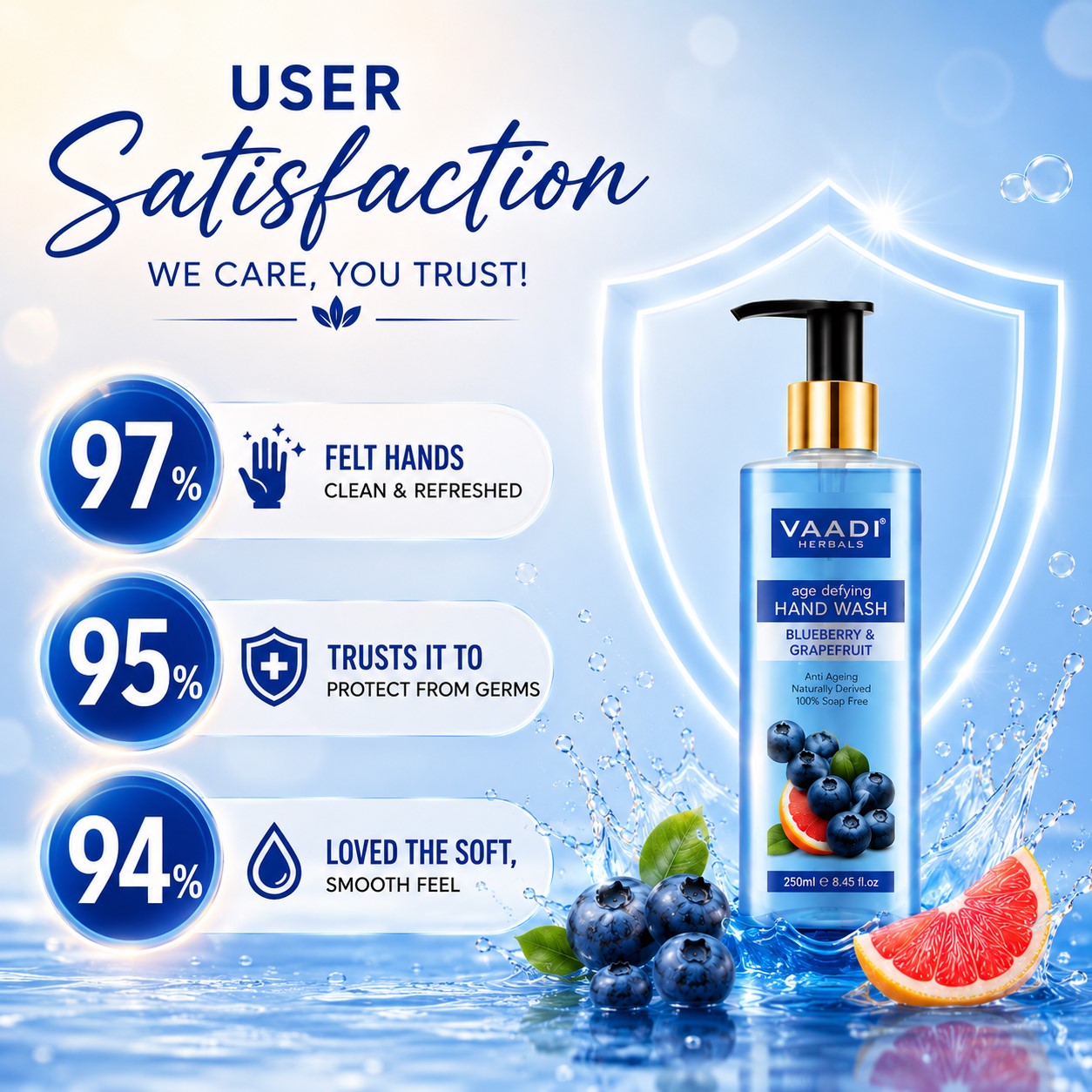 Age Defying Organic Blueberry & Grapefruit Hand Wash (250 ml / 8.5 fl oz )
