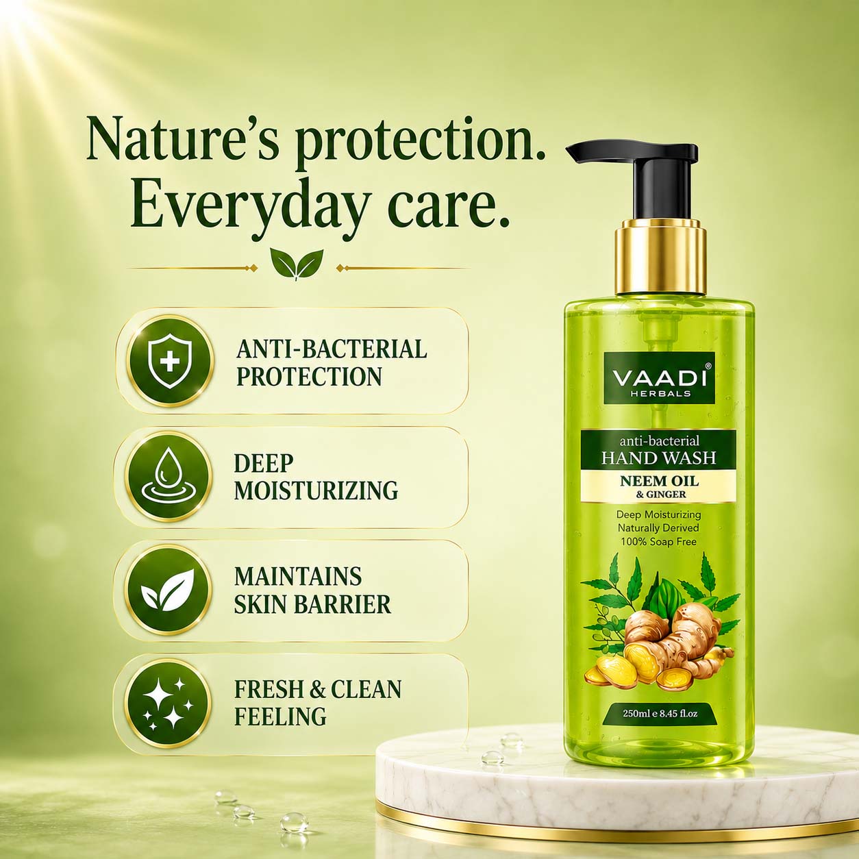 Anti-Bacterial Neem Oil & Ginger Hand Wash (2 x 250 ml / 8.5 oz)
