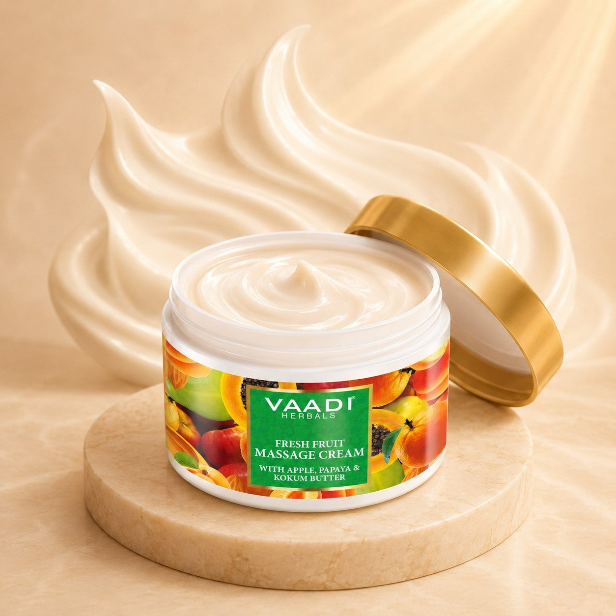 Fresh Fruit Massage Cream With Apple Papaya & Kukum Butter (500 gms / 17.63 oz)