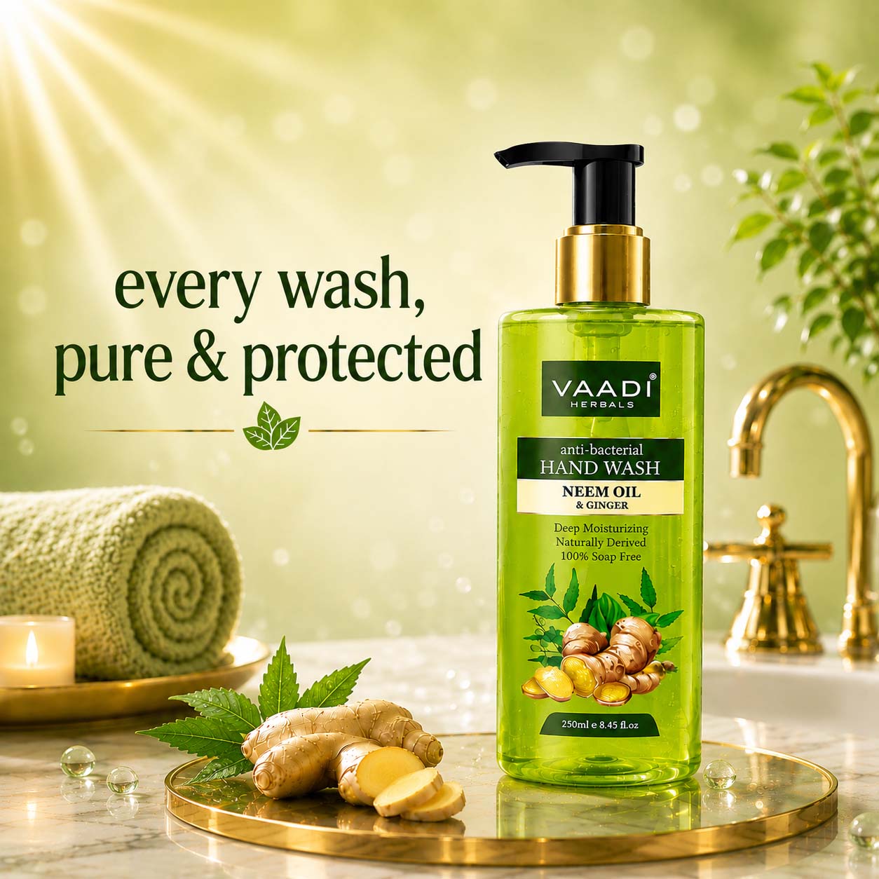 Anti-Bacterial Neem Oil & Ginger Hand Wash (2 x 250 ml / 8.5 oz)