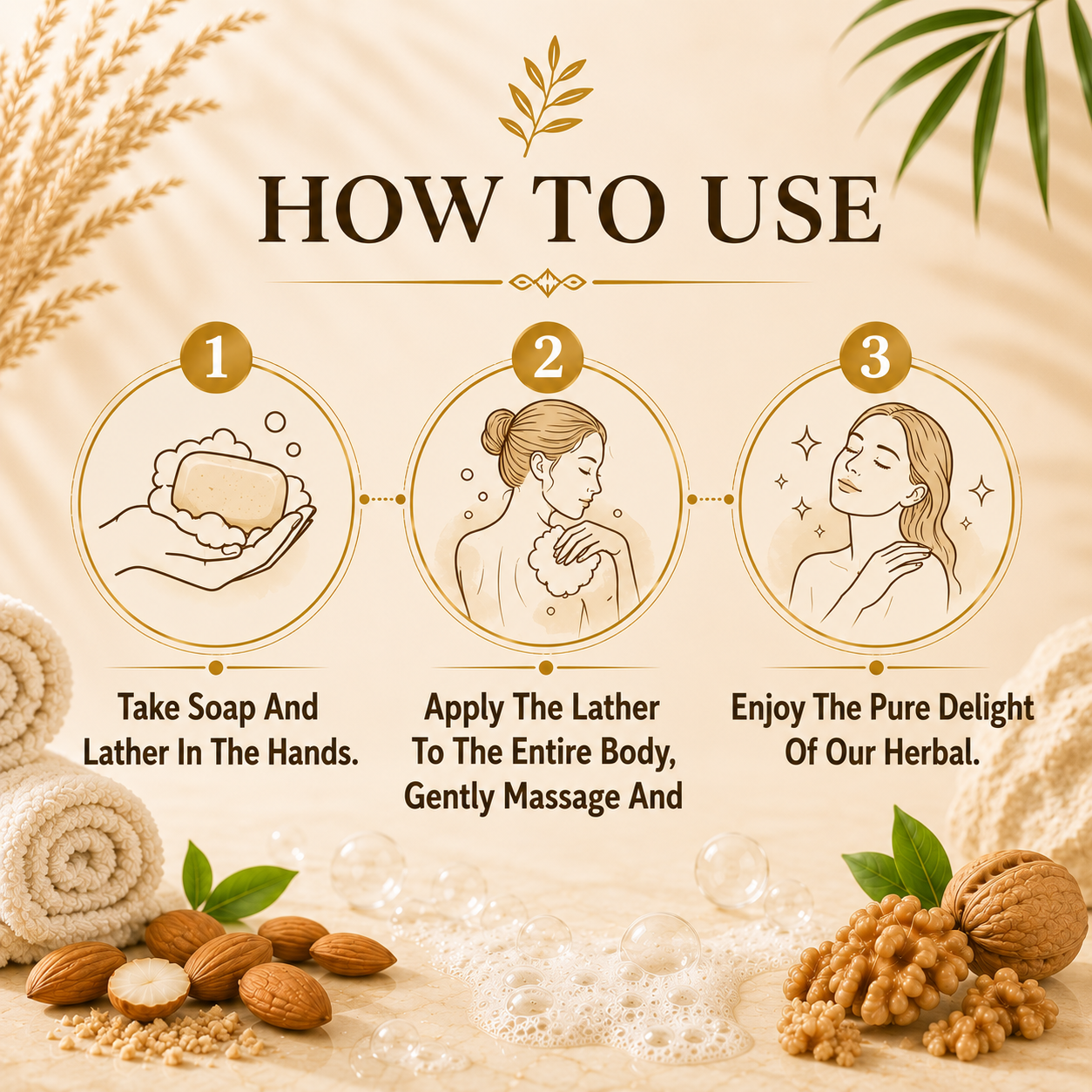 Elbow Foot Knee Scrub Soap with Almond & Walnut - Removes Dead Skin (3 x 75 gms / 2.7 oz)