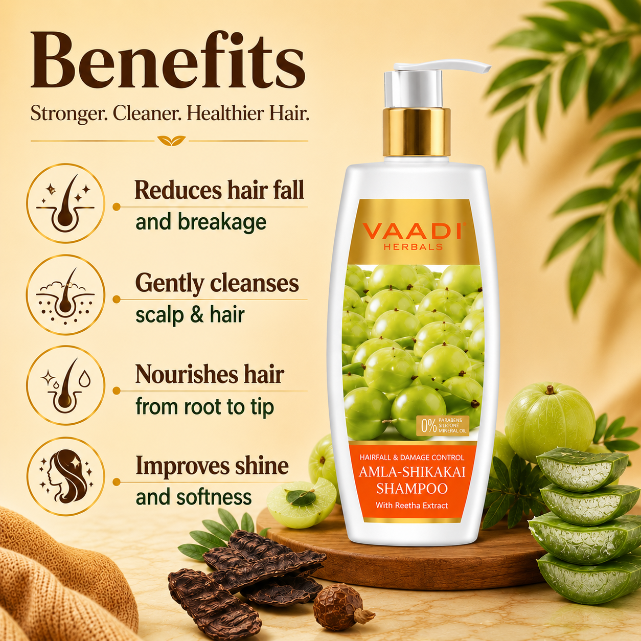 Hairfall & Damage Control Shampoo (Indian Gooseberry Extract) (350 ml/12 fl oz)