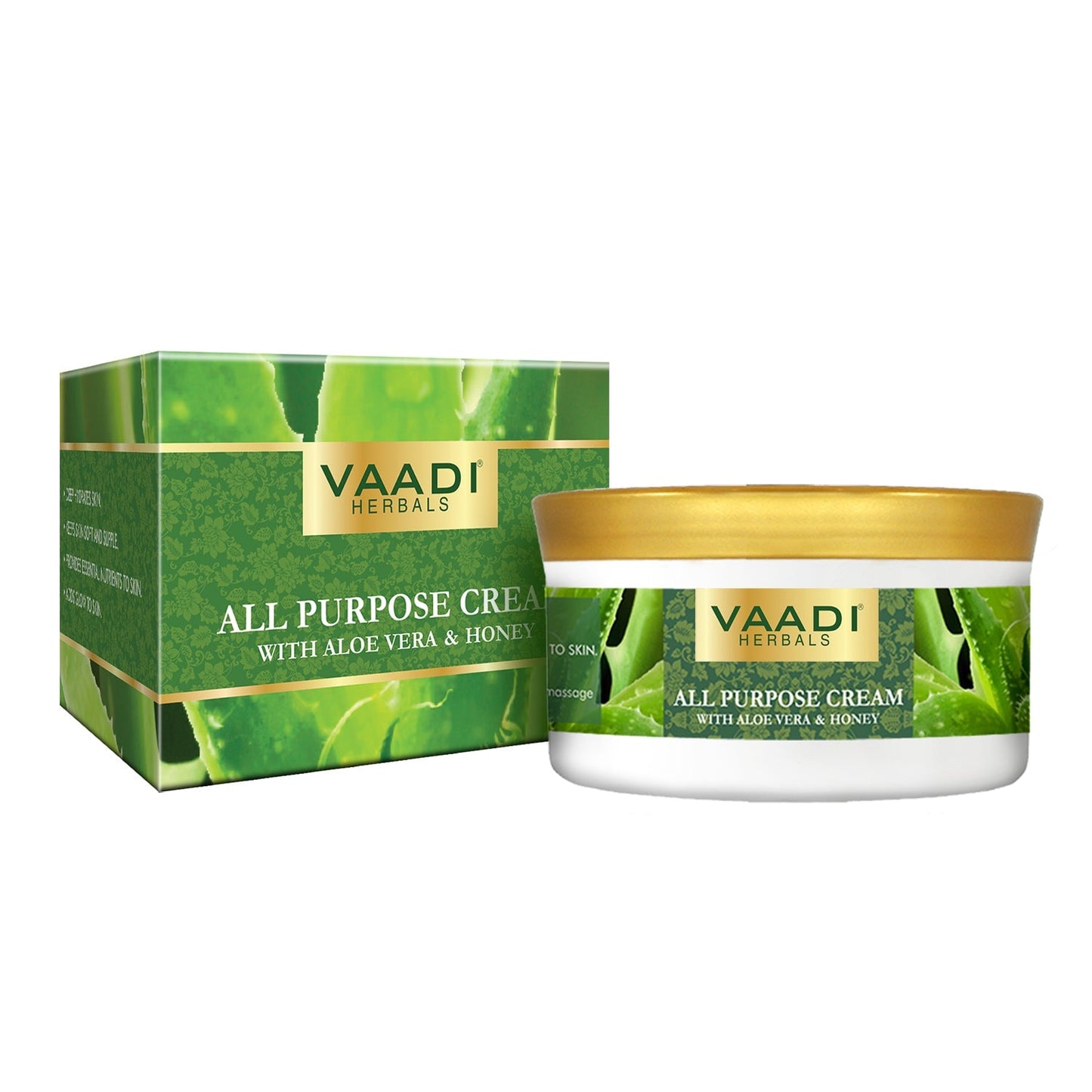 Organic All Purpose Cream with Aloe Vera, Honey & Manjistha - Lightens Pigmentation - Improves Complexion (150 gms/ 5.3 oz)