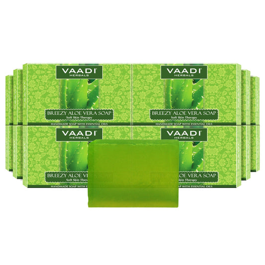 Breezy Organic Aloe Vera Soap with Honey - Anti Infective Therapy (12 x 75 gms / 2.7 oz)