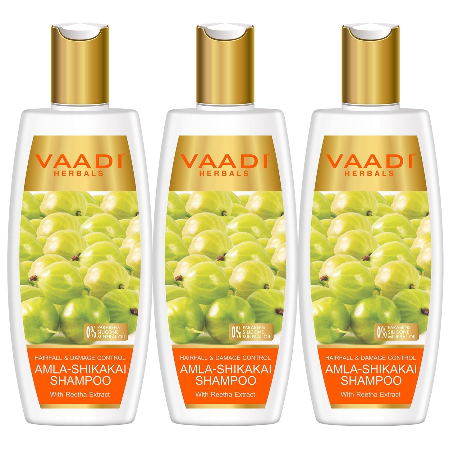 Hairfall & Damage Control Organic Shampoo (Indian Gooseberry Extract) (3 x 350 ml/12 fl oz)