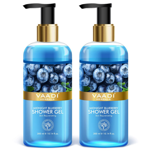 Midnight Organic Blueberry Shower Gel - Skin Tightening Therapy (2 x 300 ml / 10.2 fl oz)