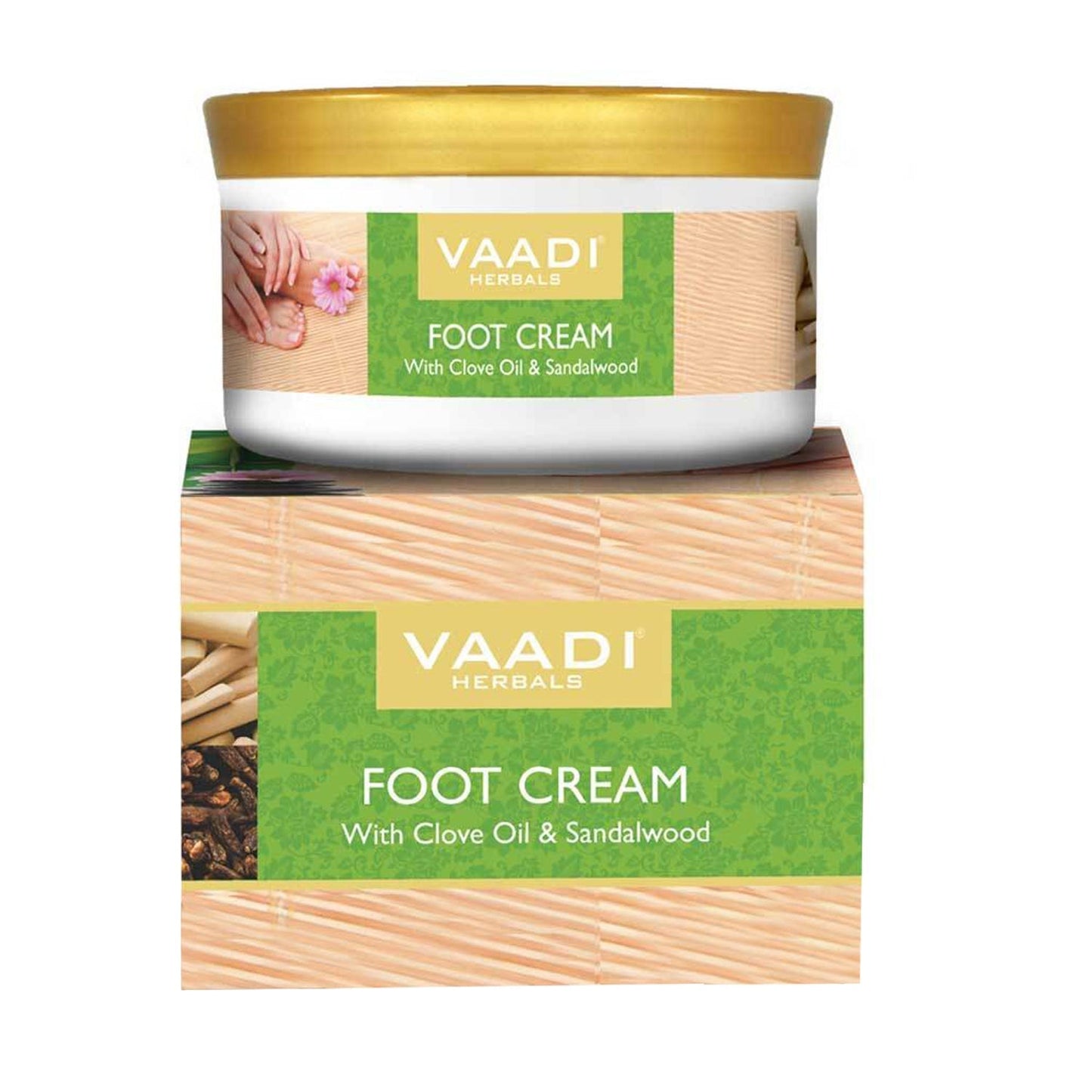 Organic Foot Cream with Clove & Sandalwood Oil - Softens Dry & Cracked Feet (150 gms / 5.29 oz)