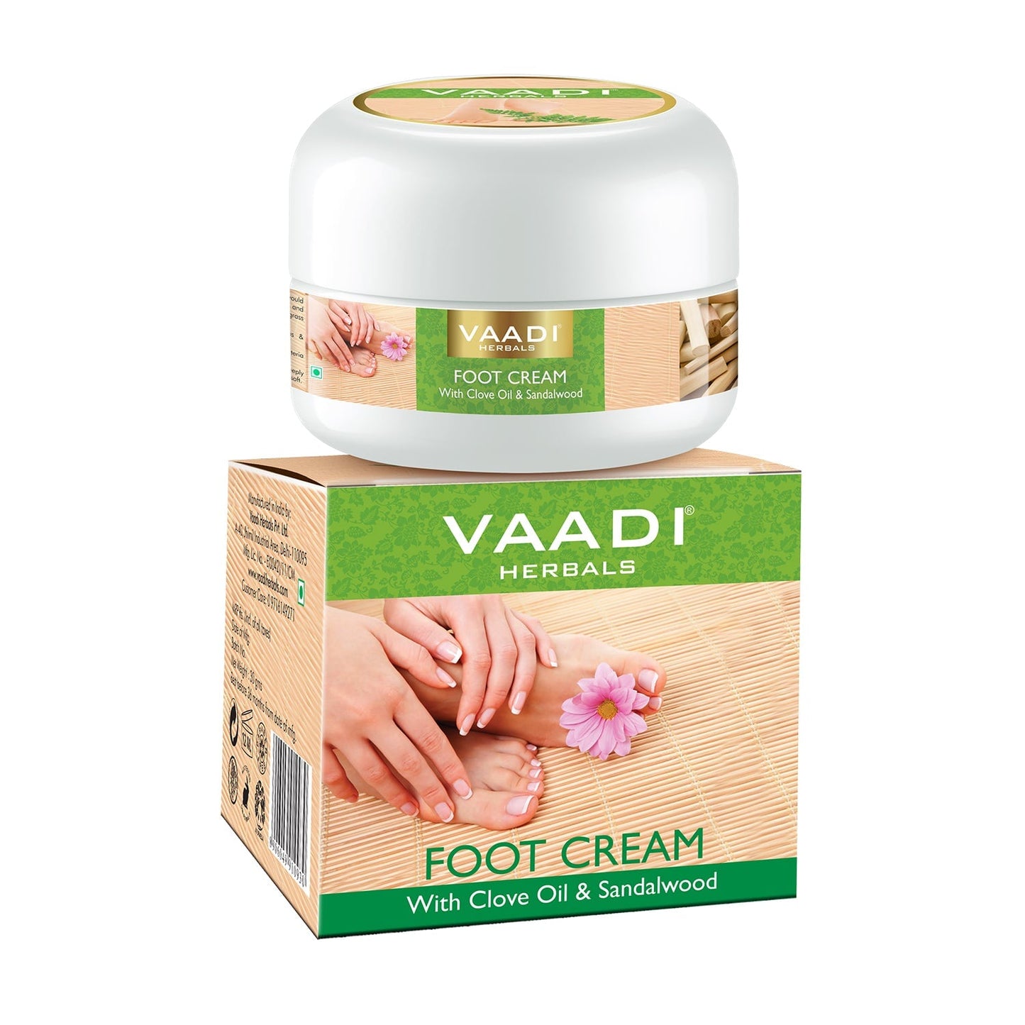 Organic Foot Cream with Clove & Sandalwood Oil - Softens Dry & Cracked Feet (30 gms / 1.1 oz)