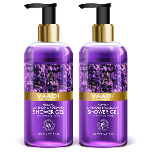 Heavenly Organic Lavender & Rosemary Shower Gel (2 x 300 ml / 10.2 fl oz)