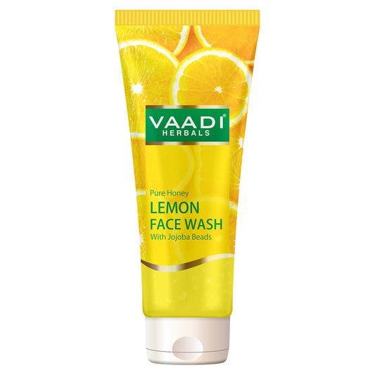 Skin Hydrating Organic Lemon Face Wash with Jojoba Beads (60 ml / 2.1 fl oz)