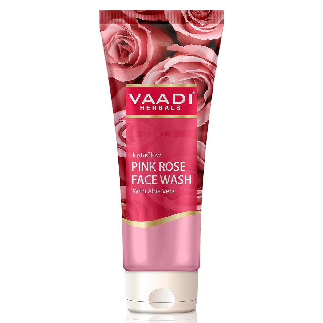 Insta Glow Pink Rose Face wash with Aloe vera extract (60 ml/2.11 fl oz)