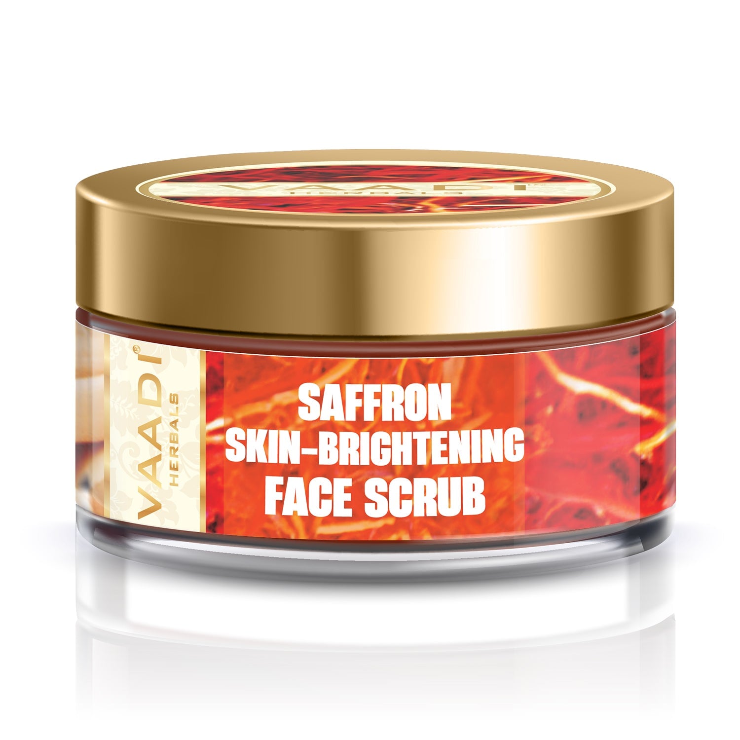 Skin Brightening Organic Saffron Scrub with Basil Oil & Shea Butter - Improves Complexion - Reduces Puffiness, Marks & Spots ( 50 gms/2 oz)