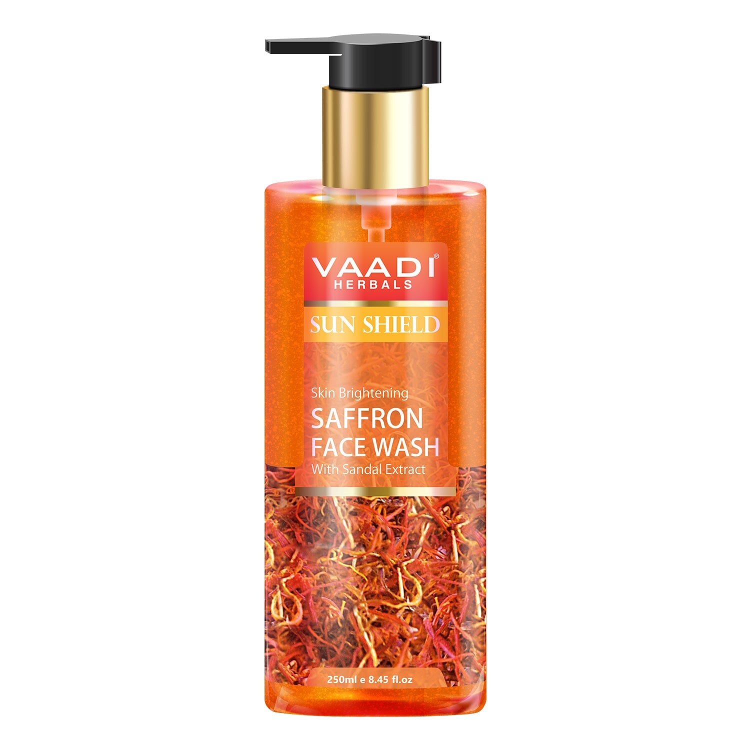 Skin Brightening Organic Saffron Face Wash with Sandalwood (250 ml / 8.45 fl oz)