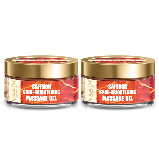 Organic Saffron Massage Gel with Basil Oil & Shea Butter - Improves Complexion (2 x 50 gms/2 oz)