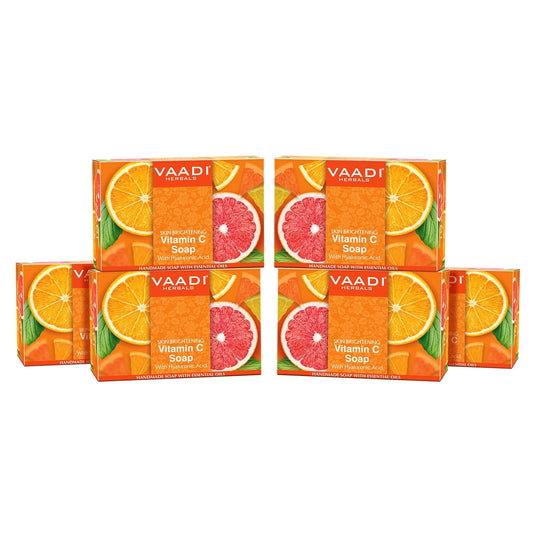 Organic Vitamin C Soap with Hyaluronic Acid (6 x 75 gms / 2.7 oz)
