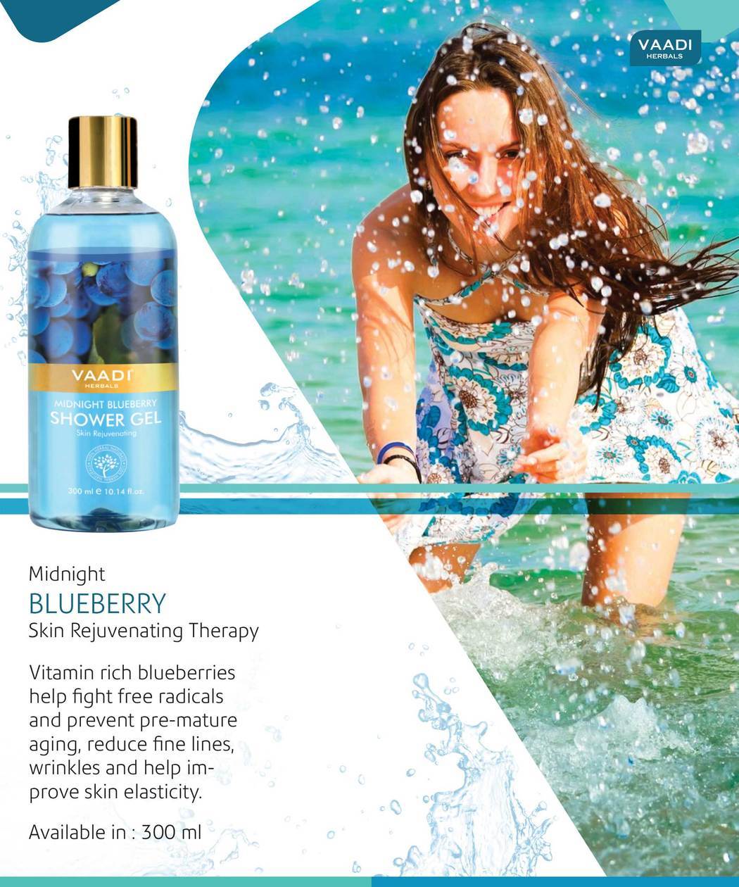 Midnight Organic Blueberry Shower Gel - Skin Tightening Therapy (300 ml / 10.2 fl oz)