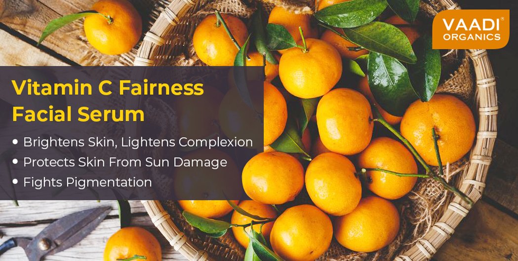Organic Vitamin C Facial Serum - Brightens Skin, Protects from Sun Damage (10 ml/ 0.33 oz)
