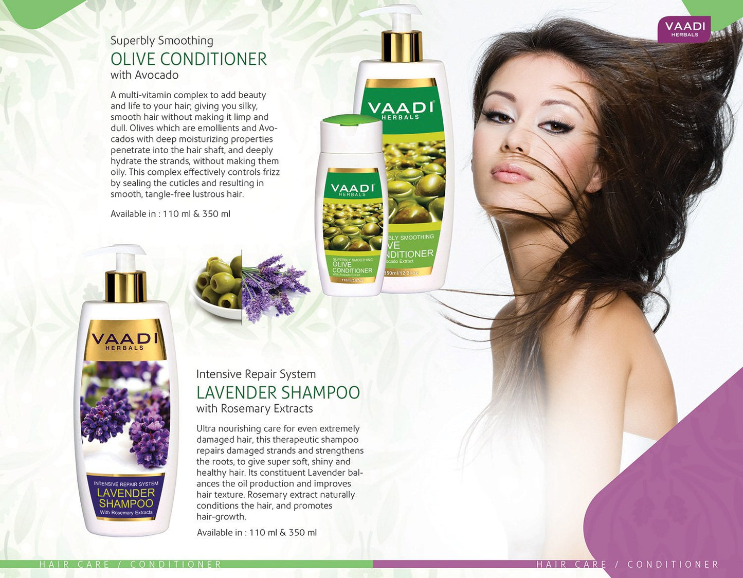 Intensive Repair Organic Lavender Shampoo - Rich Olive Conditioner (2 x 350 ml/ 12 fl oz)
