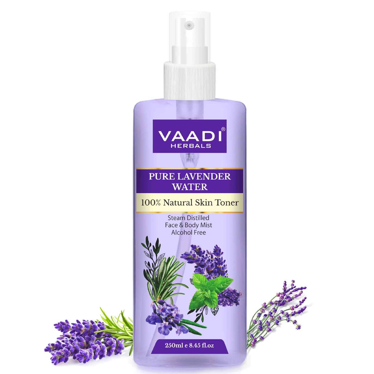 Lavender Water -100% Natural & Pure Skin Toner (250 ml / 8.5 fl oz)