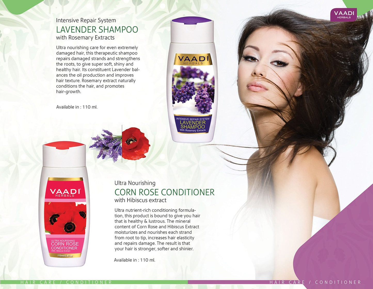 Intensive Repair Organic Lavender Shampoo - Rich Corn Rose Conditioner ( 2 x 110 ml/ 4 fl oz)
