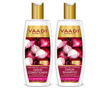 Organic Onion Shampoo With Conditioner For Hairfall Control (2 x 350 ml /12 fl oz)