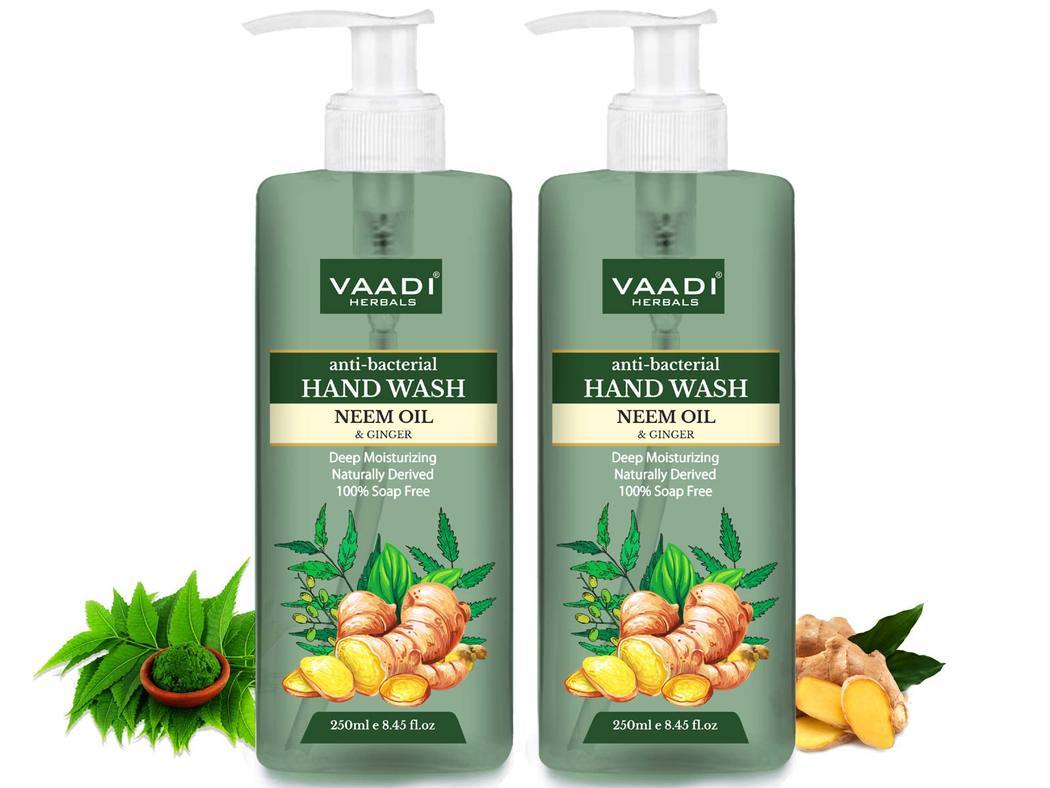 Anti-Bacterial Organic Neem Oil & Ginger Hand Wash (2 x 250 ml / 8.5 oz)