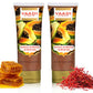 Organic Papaya Scrub Gel with Honey & Saffron - Reduces Tan - Smoothens Skin Texture - Makes Skin Flawless (2 x 110 gms /4 oz)
