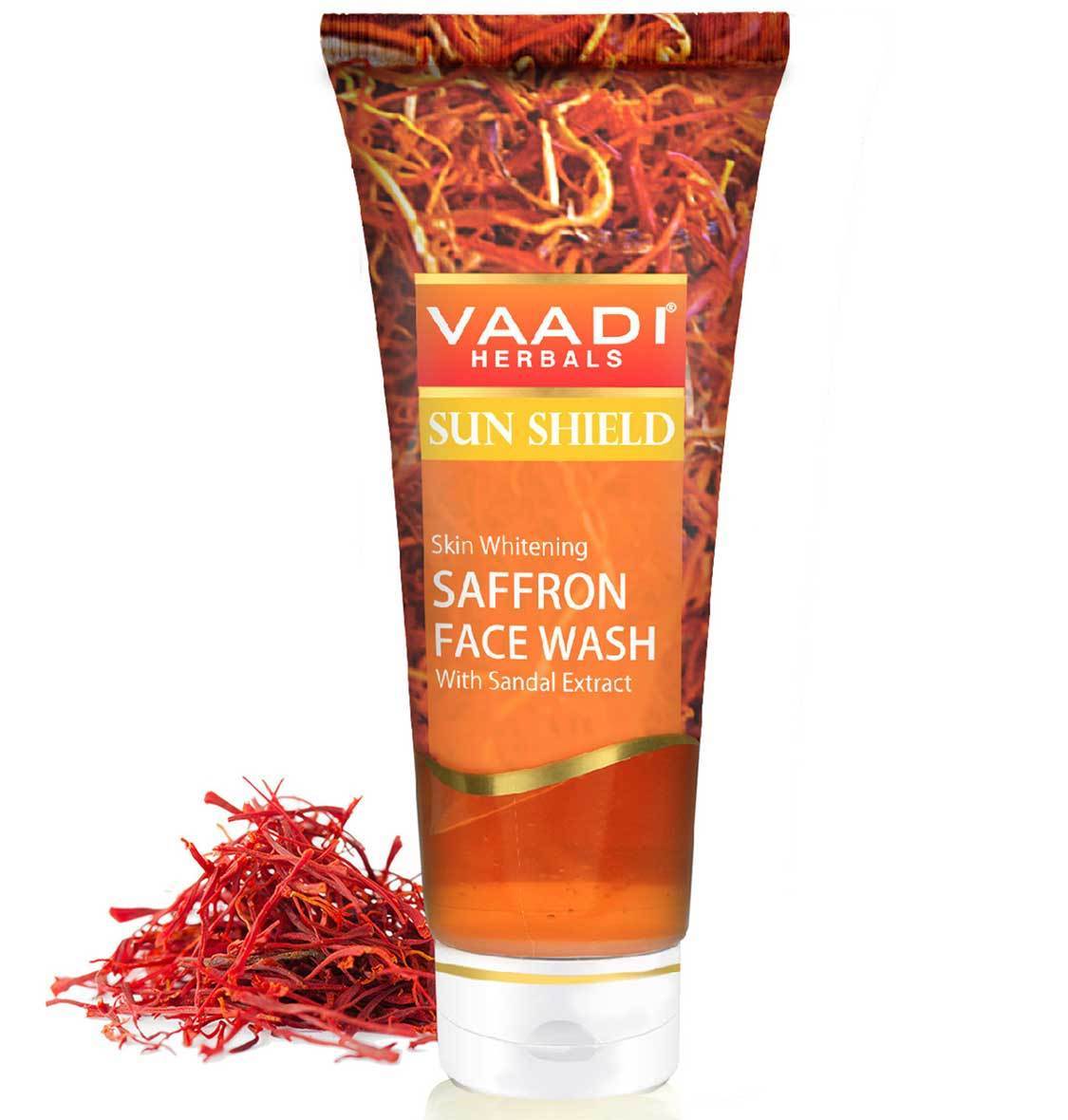 Skin Brightening Organic Saffron Face Wash with Sandalwood (60 ml/2.1 fl oz)