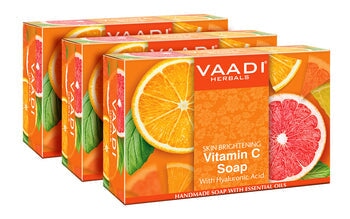 Organic Vitamin C Soap with Hyaluronic Acid (3 x 75 gms / 2.7 oz)