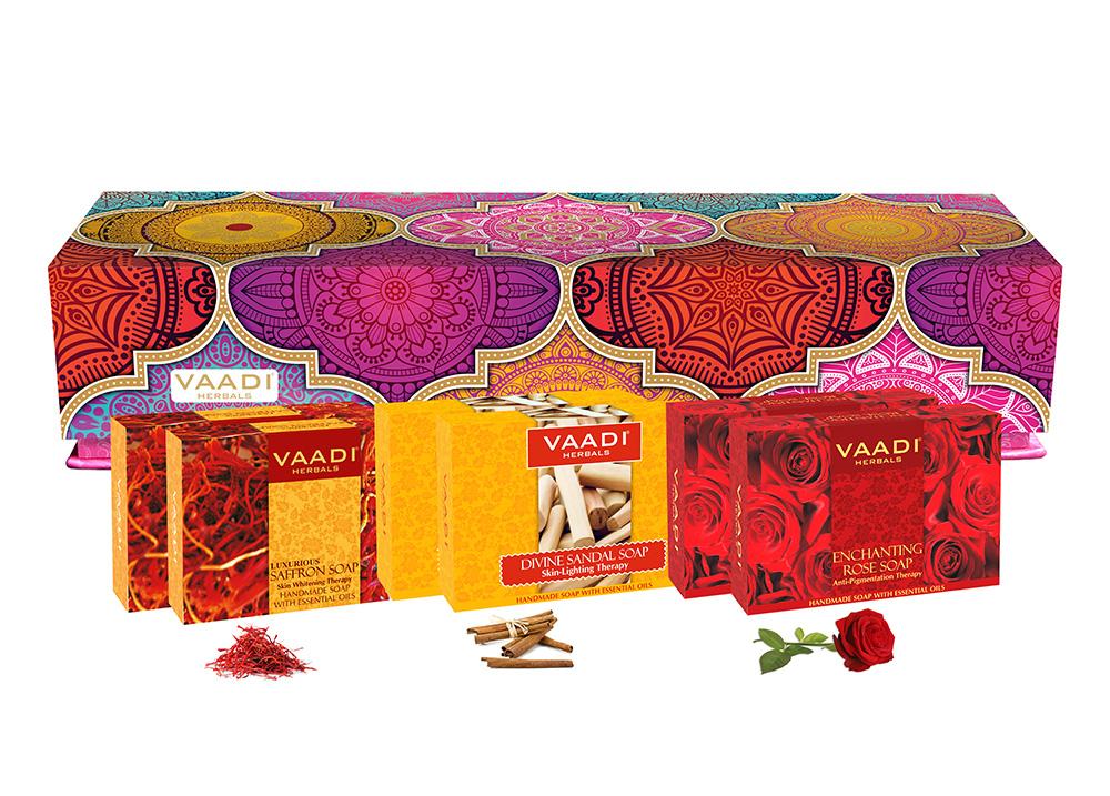Magnificent Fragrance Collection - 6 Premium Herbal Handmade Organic Soap Gift Box