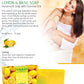 Refreshing Organic Lemon & Basil Soap - Tones & Brightens Skin (3 x 75 gms / 2.7 oz)