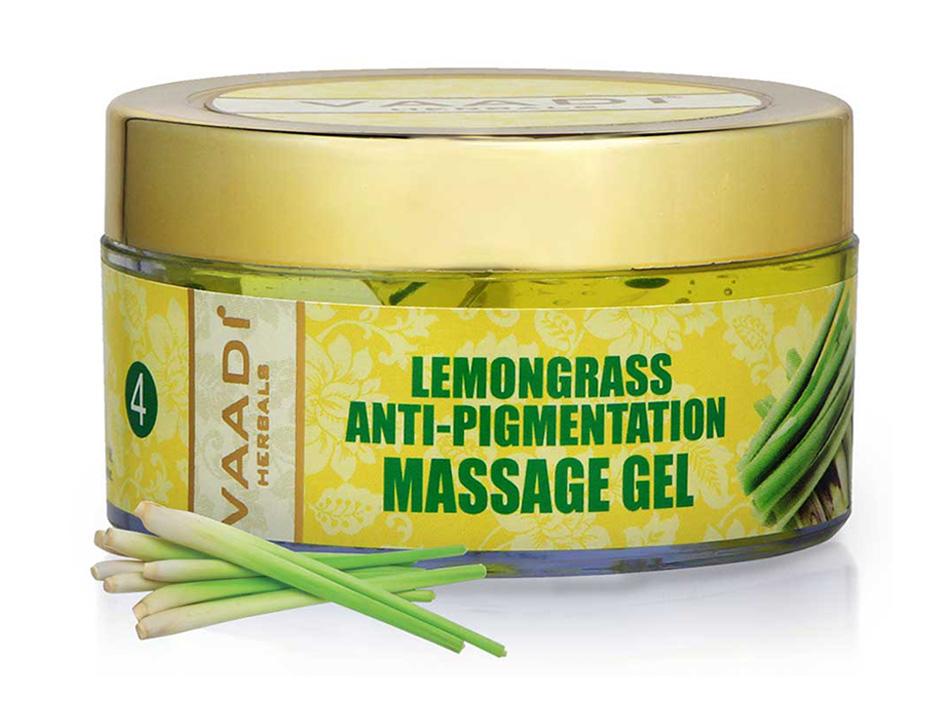 Anti Pigmentation Organic Lemongrass Massage Gel - Unclogs Pores - Makes Skin Smooth & Clear (50 gms / 2 oz)