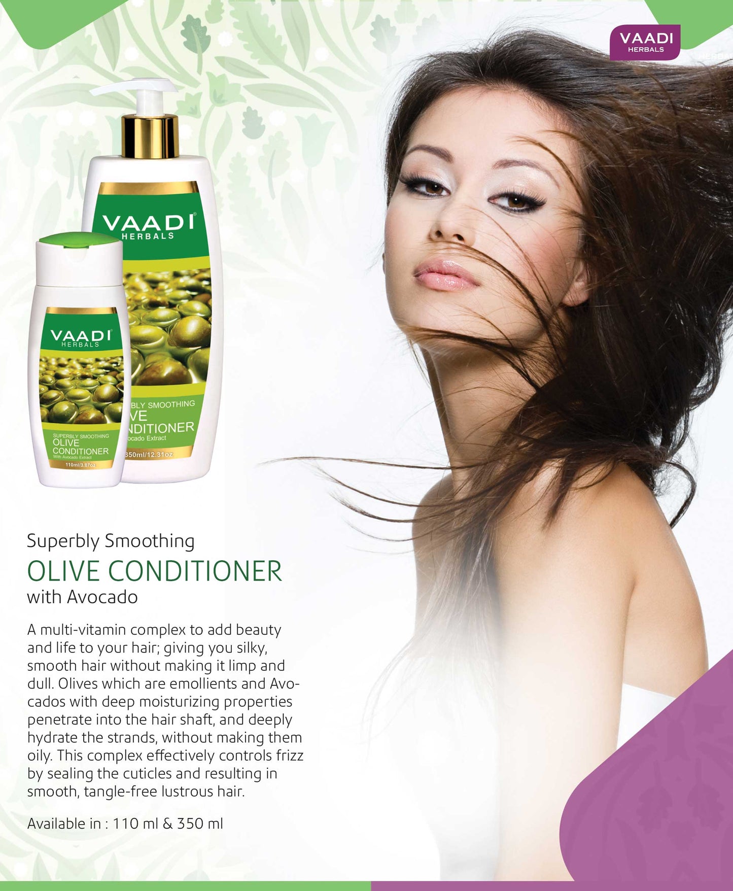 Multi Vitamin Organic Rich Olive Conditioner with Avocado Extract (110 ml/ 4 fl oz)