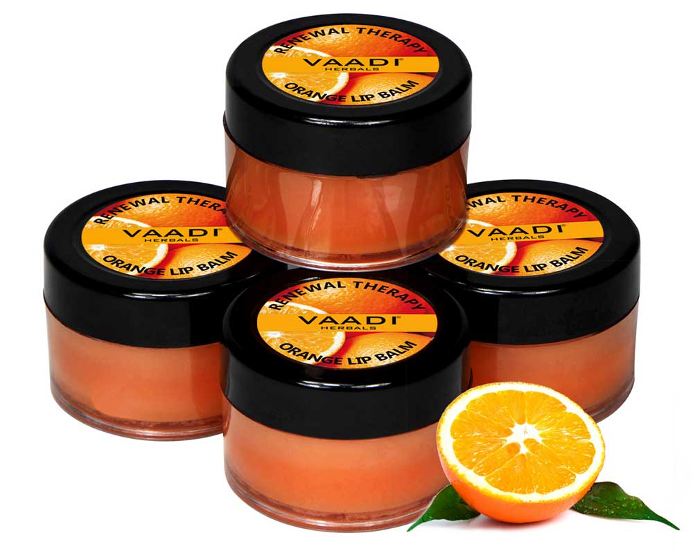 Skin Renewing Organic Orange and Shea Butter Lip Balm (4 x 10 gms/0.4 oz)